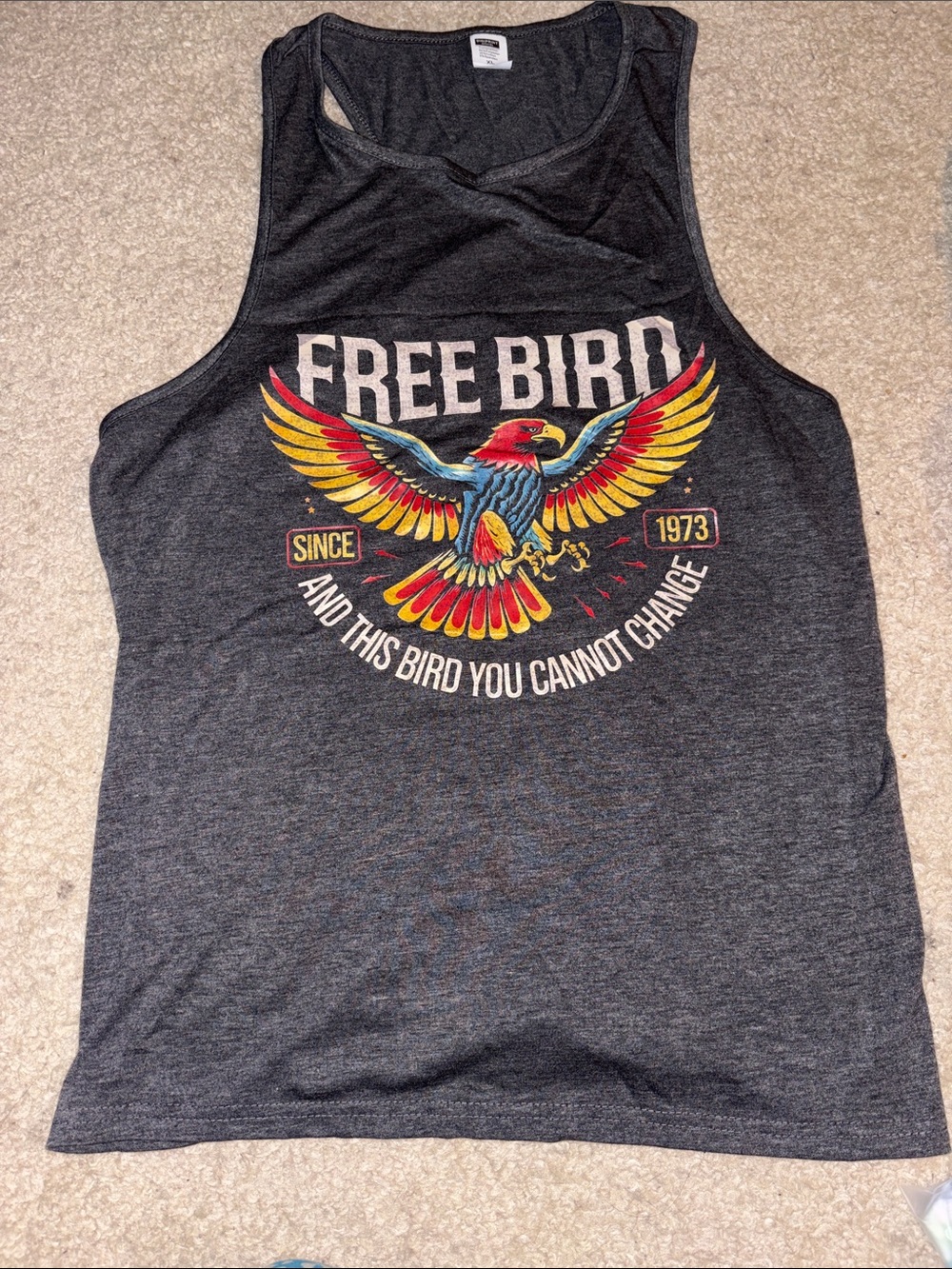 Free Bird Graphic Tank Top - Black - Unbranded
